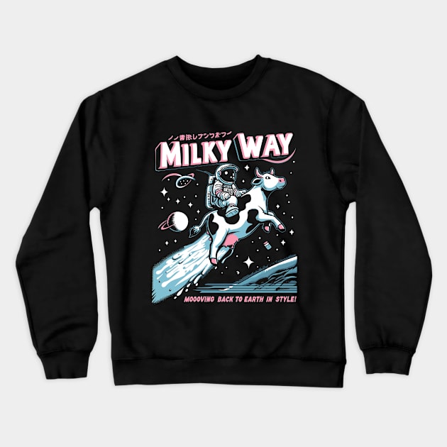 Milky Way, Moooving back to earth in style! Crewneck Sweatshirt by Lima's